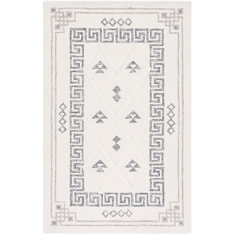 Casablanca CSB989 Hand Tufted Indoor Area Rug - Ivory/Black - 8'x10' - Safavieh