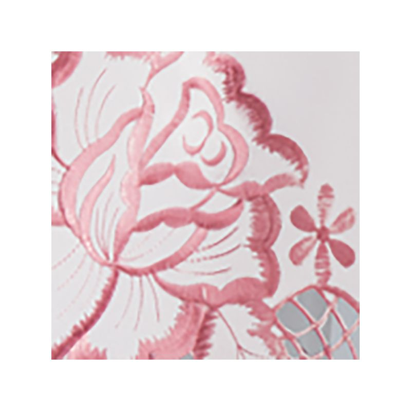 Collections Etc Lattice Embroidered Rose Elegant Window Swag Valance Mauve