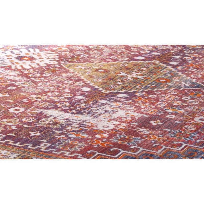 Nuloom Farley Oriental/Persian 4x6 Indoor Area Rug for Living Room Bedroom Dining Room Kitchen, Blue/Multicolor