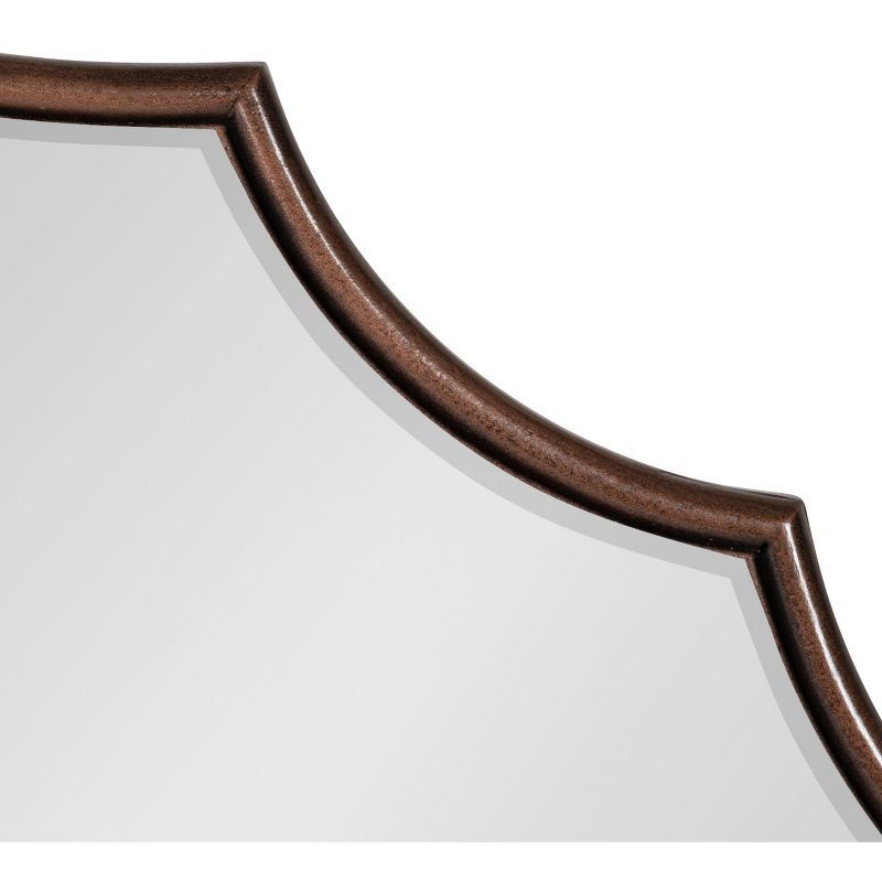 Kate and Laurel Leanna Scalloped Oval Wall Mirror, 20x42, Bronze