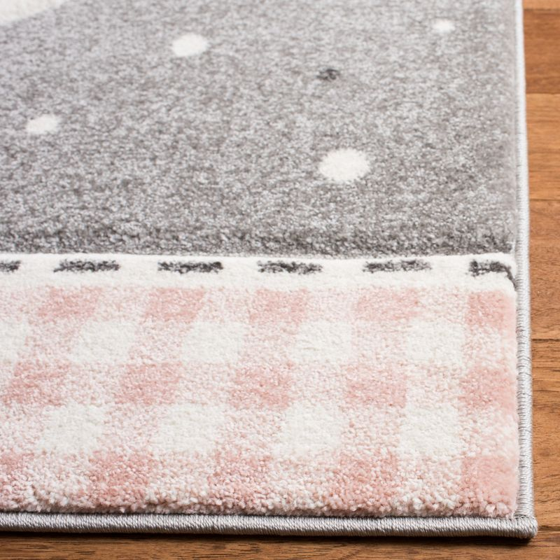 Carousel Kids CRK154 Power Loomed Area Rug - Pink/Ivory - 5'3"x7'6" - Safavieh.