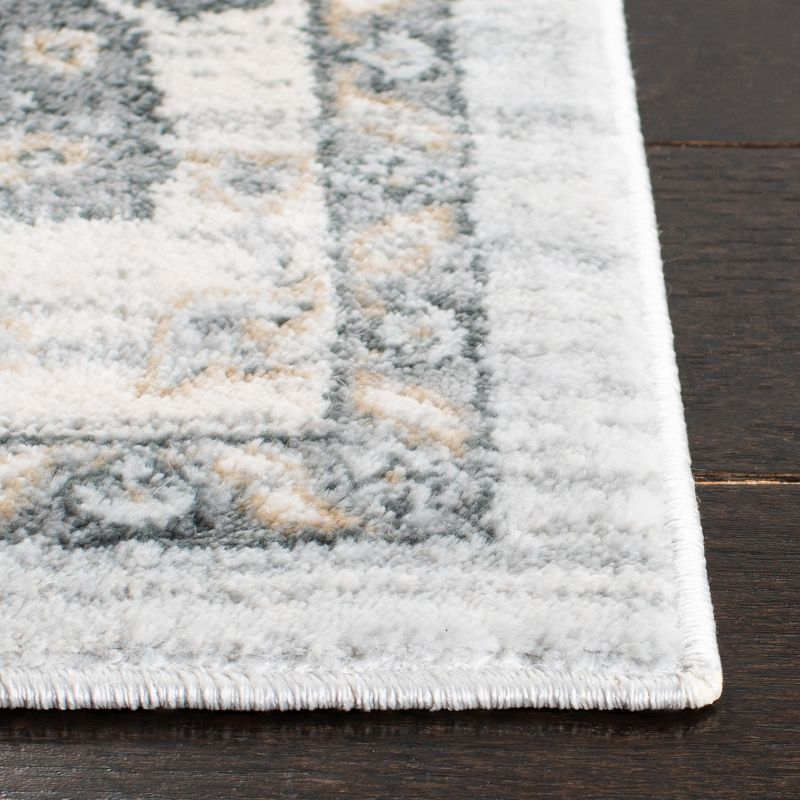 Isabella ISA940 Power Loomed Area Rug - Light Grey/Cream - 3'x5' - Safavieh.