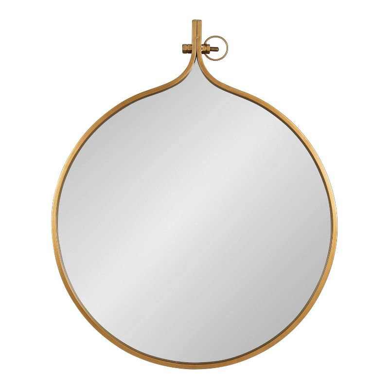 30" x 37" Yitro Metal Framed Wall Mirror Gold - Kate & Laurel All Things Decor