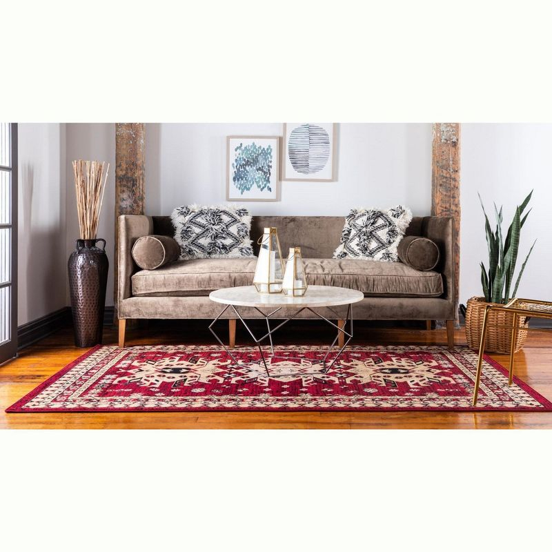 Unique Loom 2' 0 x 3' 1 Red Taftan Oasis Area Rug