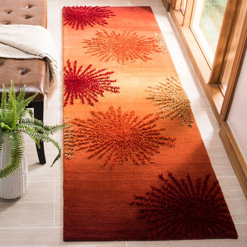 Soho SOH712 Hand Tufted Runner Rug - Rust/Multi - 2'6"x12' - Safavieh.