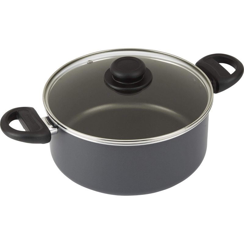 GoodCook 4.7qt Everyday Dutch Oven with Lid: Nonstick Aluminum, Dishwasher-Safe, Gas & Electric Compatible, 14.5" Diameter