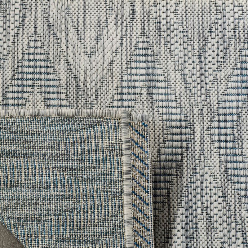 Courtyard CY8522 Power Loomed Indoor and Outdoor Area Rug - Grey/Grey - 5'3"x7'7" - Safavieh