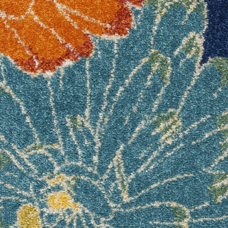 Nourison Allur Oversized Flowers Indoor Area Rug Navy Multicolor 7'10" x 9'10"