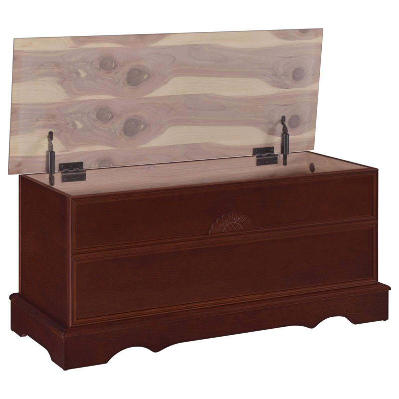Coaster Paula Traditional Rectangular Wood Cedar Chest Warm Brown