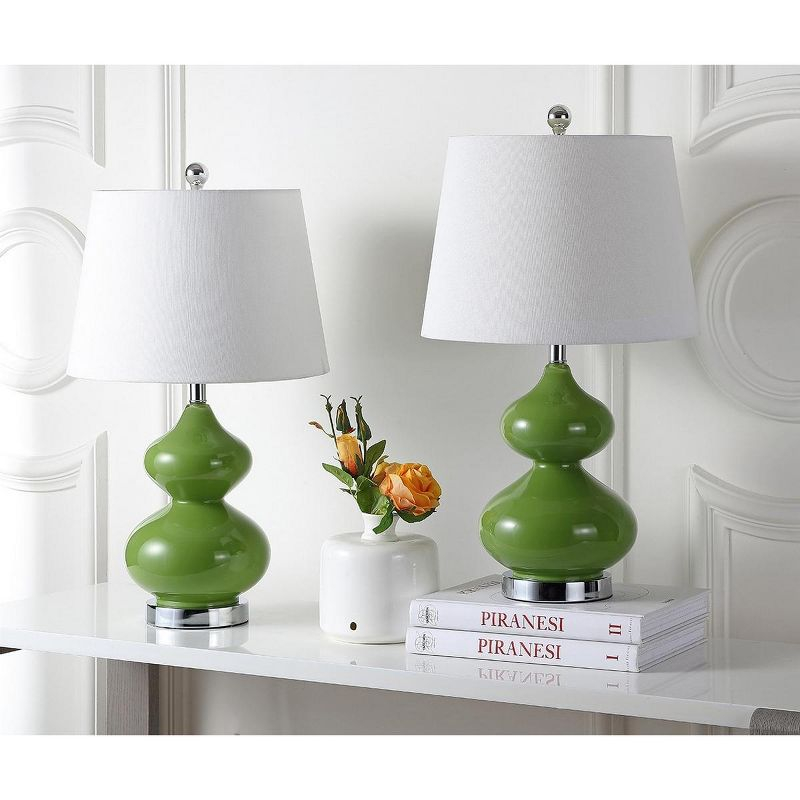 Eva Double Gourd Table Lamp (Set of 2) - Green - Safavieh.