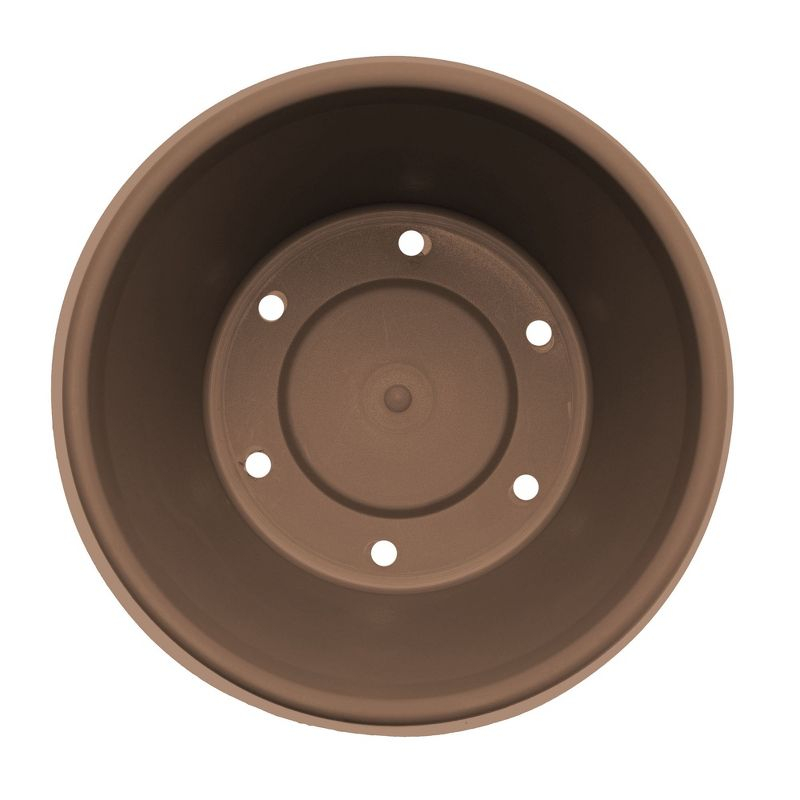 Bloem Terra 13"W x 10.75"H Gardening Pot Planter, Chocolate Brown (Saucer Sold Separately)