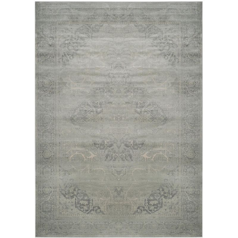 Vintage VTG159 Power Loomed Indoor Skid-Resistant Area Rug - Silver - 8'x10' - Safavieh