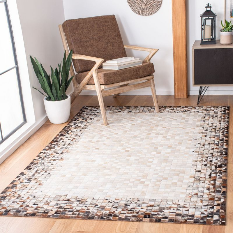 Studio Leather STL812 Hand Woven Area Rug - Beige/Brown - 4'x6' - Safavieh.