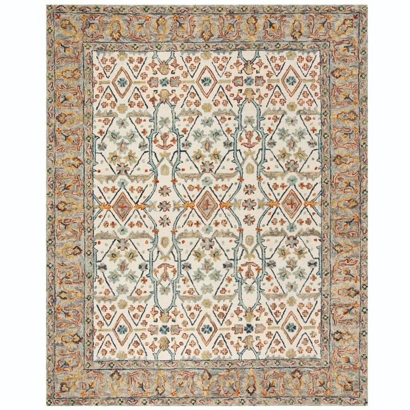 Aspen APN308 Hand Tufted Indoor Area Rug - Ivory/Blue - 9'x12' - Safavieh