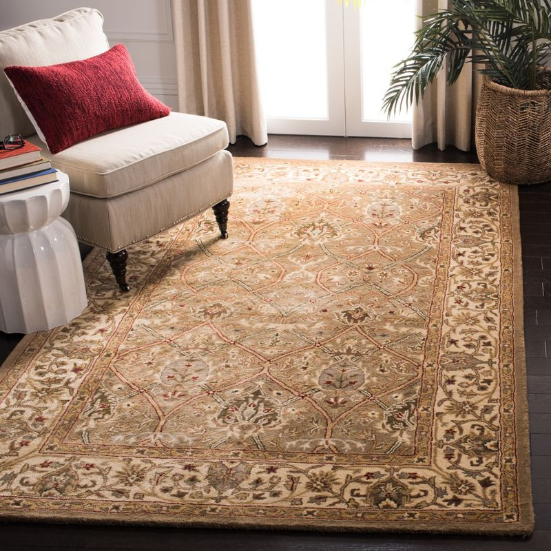 Persian Legend PL819 Hand Tufted Indoor Accent Rug - 4'x6' - Light Green/Beige - Safavieh