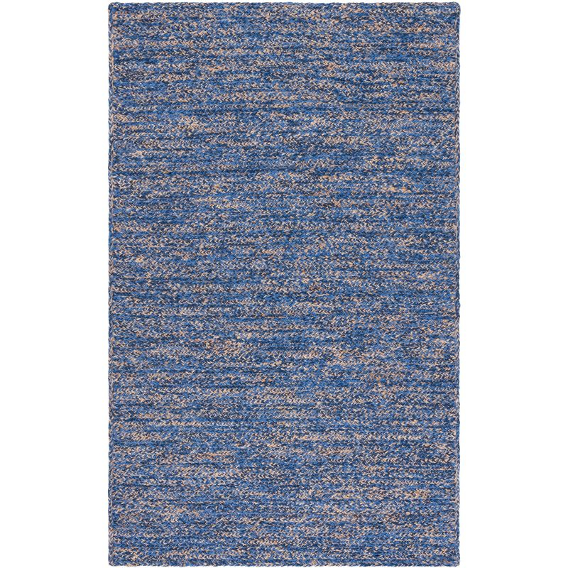 Natural Fiber NFB950 Hand Loomed Area Rug - Blue/Natural - 5'x8' - Safavieh.