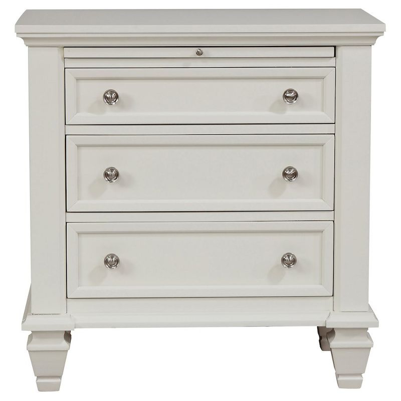 Coaster,Sandy Beach 3-drawer Nightstand Cream White