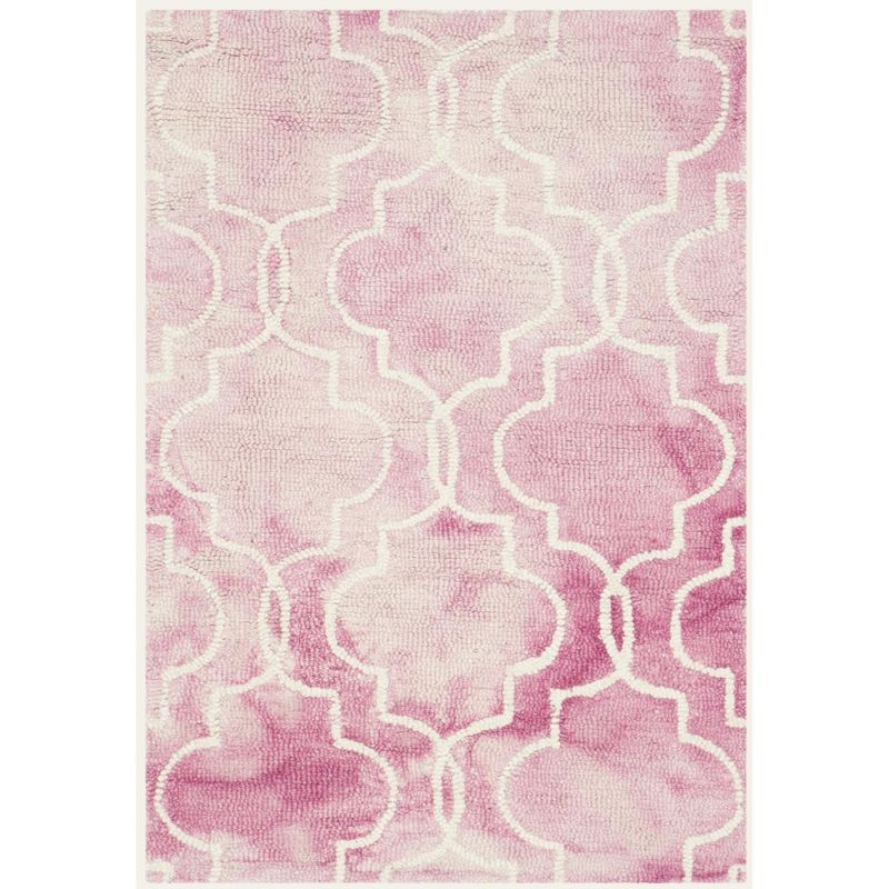 Dip Dye DDY676 Hand Tufted Indoor Accent Rug - Rose/Ivory - 2'x3' - Safavieh