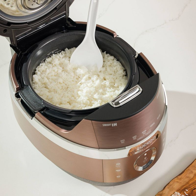 CUCKOO 10-Cup Induction Heating Pressure Rice Cooker and Warmer Bronze: 14 Settings, Automatic Keep Warm, Dishwasher-Safe Parts
