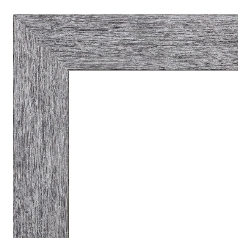 23" x 29" Bark Rustic Framed Bathroom Vanity Wall Mirror Gray - Amanti Art: Beveled, Polystyrene Frame, No Assembly Required