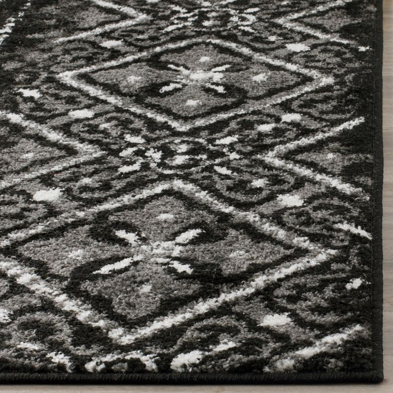 Adirondack ADR111 Machine Made Indoor Area Rug - Black/Silver - 6'x9' - Safavieh