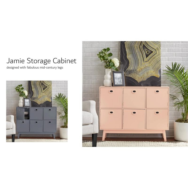 Michigan Kitchen Cart Red - Buylateral: Wood Composite, Locking Wheels, Storage Shelves