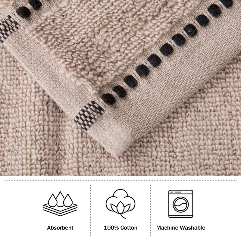 12-Piece Cotton Towel Set, Taupe