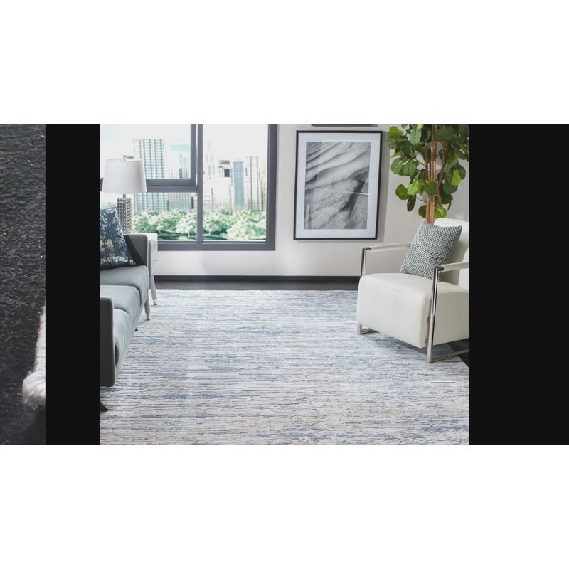 Amelia 700 ALA768 Machine Made Loomed Area Rug - Light Grey/Charcoal - 5'-3" X 5'-3"  Square - Safavieh