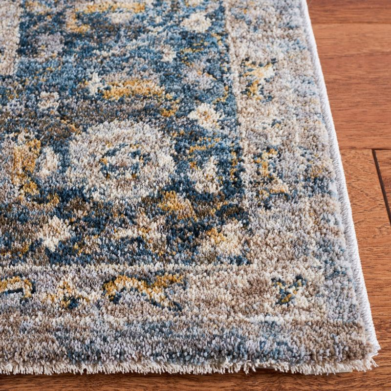 Valencia VAL566 Power Loomed Area Rug - Light Grey/Blue - 6'4"x6'4" - Safavieh.