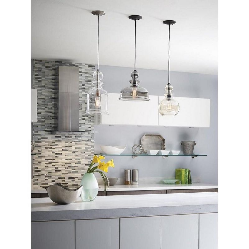 Progress Lighting, Staunton Collection, 1-Light Wall Sconce, Brushed Nickel, Clear Glass Shade
