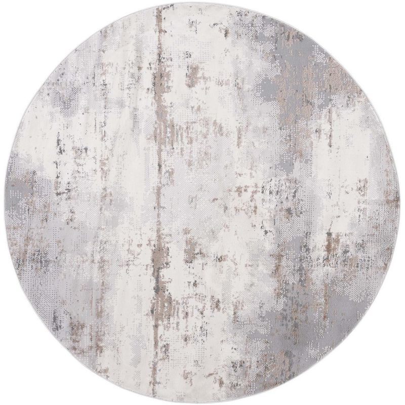 Eternal ETL204 Power Loomed Indoor Area Rug - Grey/Beige - 6'7" Round - Safavieh