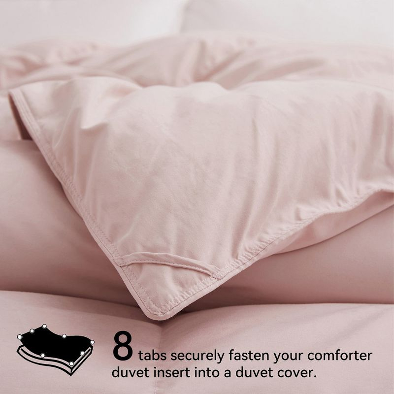 Peace Nest Medium Weight White Goose Down Duvet Comforter Insert, Full/Queen, Pink