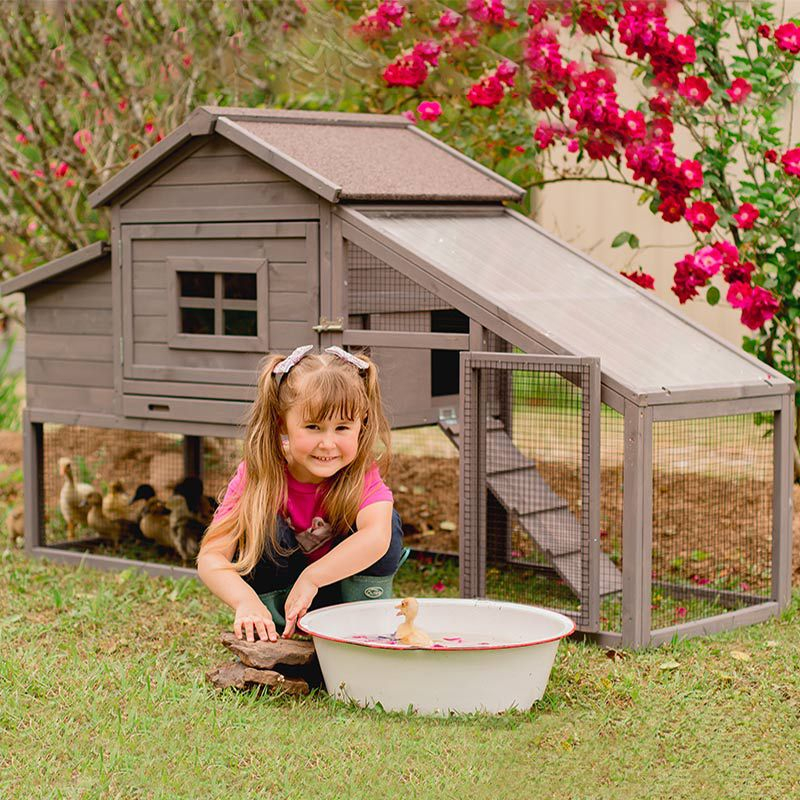 Aivituvin-AIR23-R Wooden Chicken Coop Red 67.3"(L)x26"(W)x39.4"(H)
