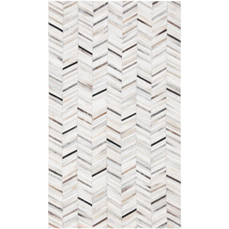 Studio Leather STL802 Hand Woven Area Rug - Ivory/Grey - 4'x6' - Safavieh.