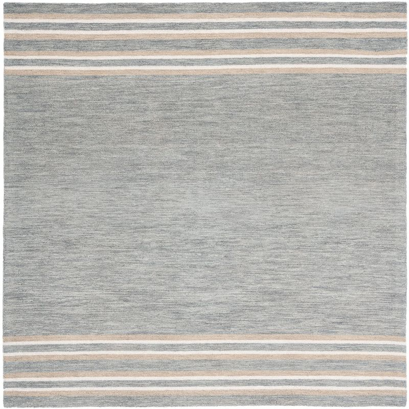Metro MET603 Hand Tufted Indoor Area Rug - Grey/Brown - 6'x6' - Safavieh
