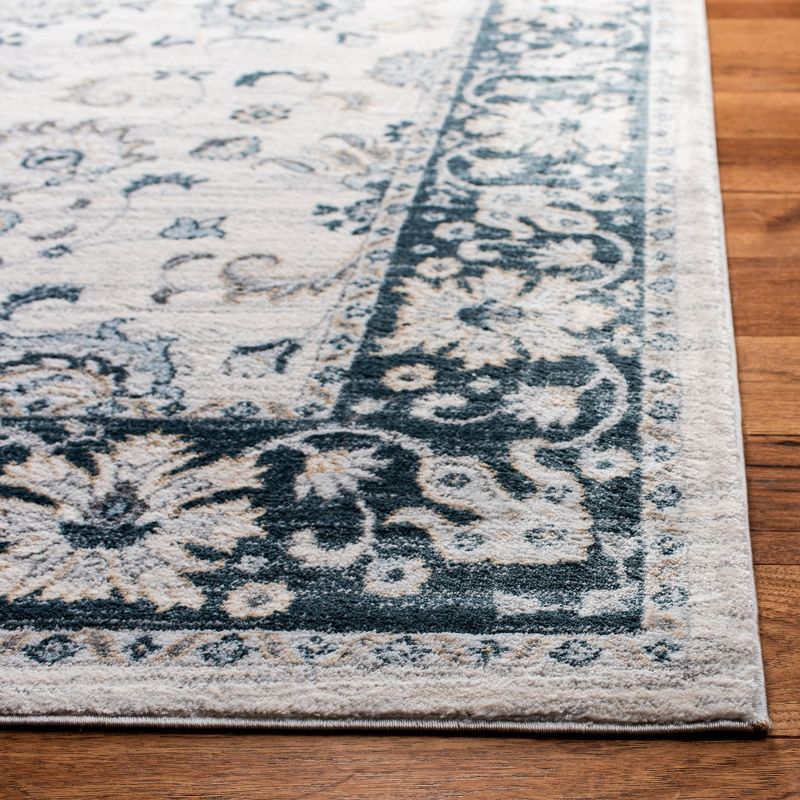 Isabella ISA940 Power Loomed Area Rug - Cream/Navy - 5'3"x7'6" - Safavieh.