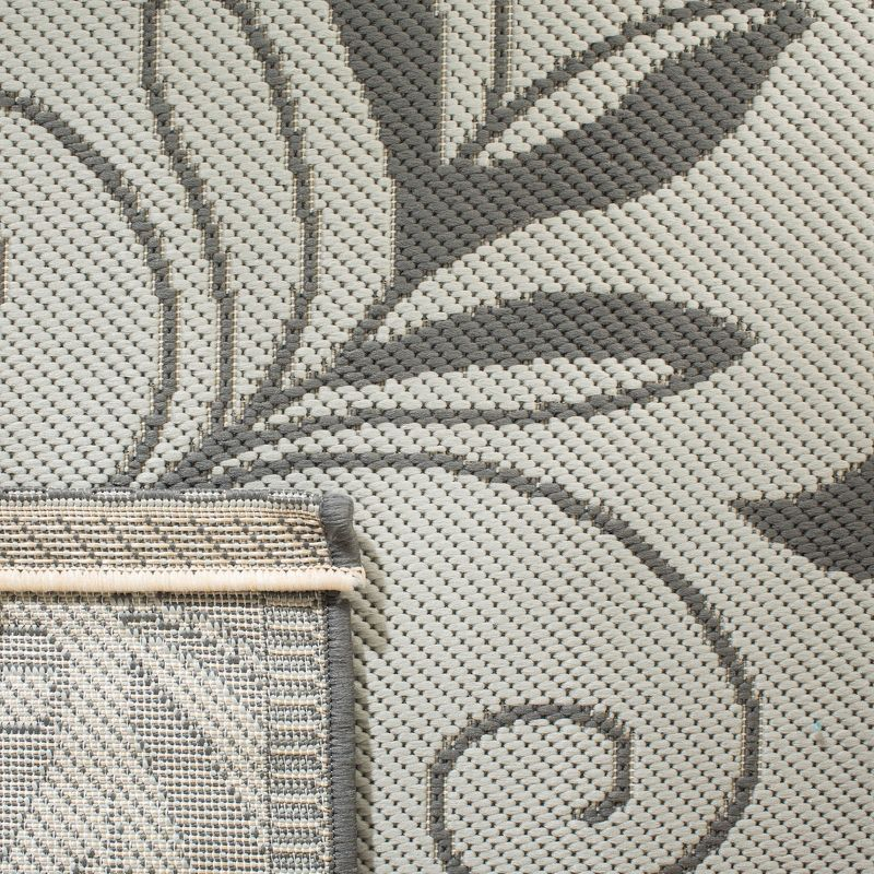 Courtyard CY6109 Power Loomed Indoor/Outdoor Runner Rug - Light Grey/Anthracite - 2'3"x10' - Safavieh.