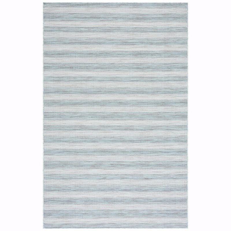 Hampton HTN231 Power Loomed Indoor/Outdoor Area Rug - Aqua/Ivory - 8'x10' - Safavieh.