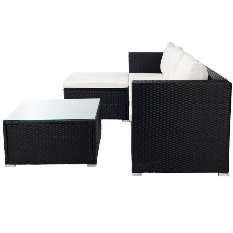Madalina Living Set - Indoor/Outdoor - PAT7509 - Black/Beige - Safavieh