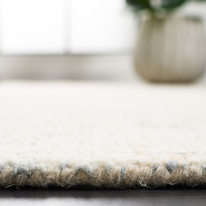 Abstract ABT468 Handmade Indoor Area Rug - Ivory/Blue - 6'x6' - Safavieh