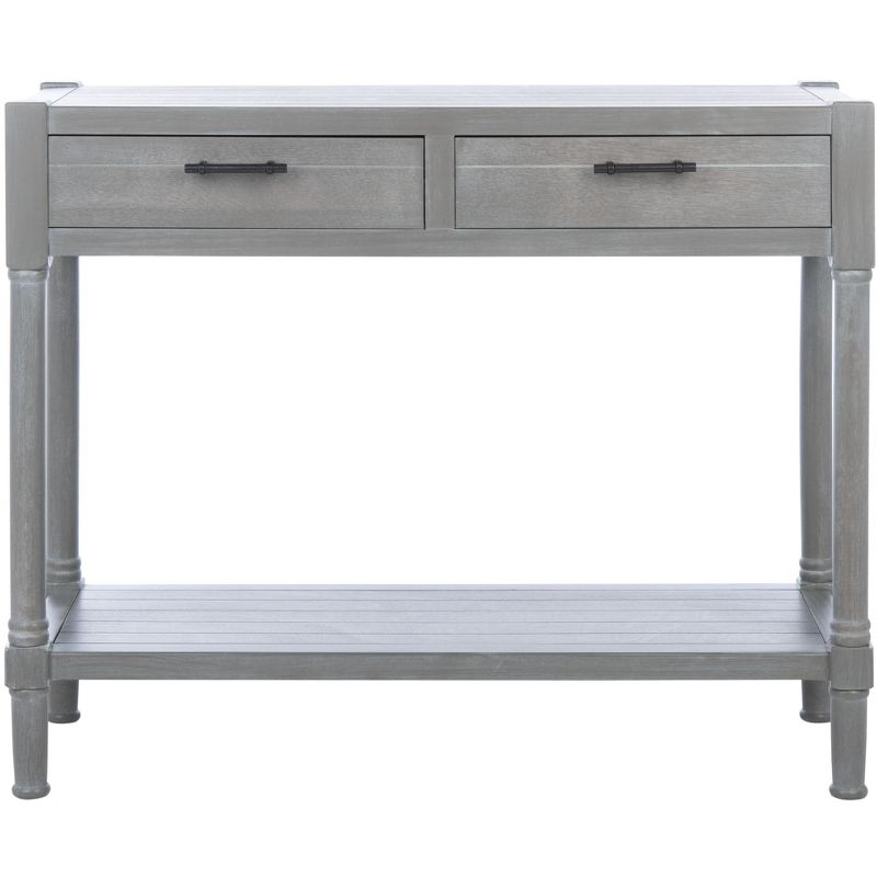 Filbert 2 Drawer Console Table - White Washed Grey - Safavieh