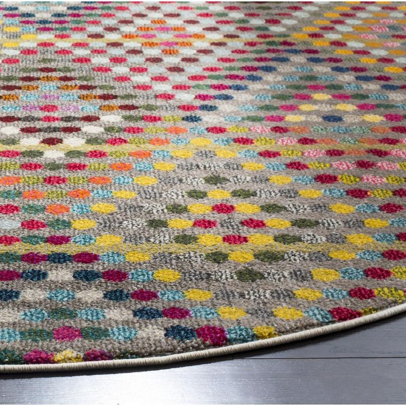 Monaco MNC204 Power Loomed Indoor Area Rug - Multi/Beige - 6'7" Round - Safavieh