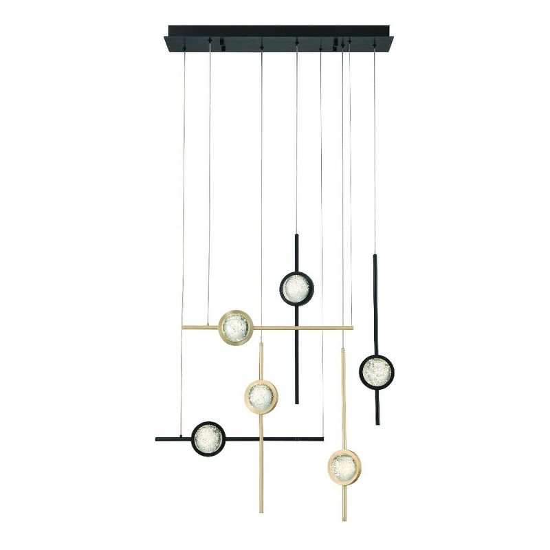 Eurofase Lighting Barletta 6 - Light Chandelier in  Gold/Black