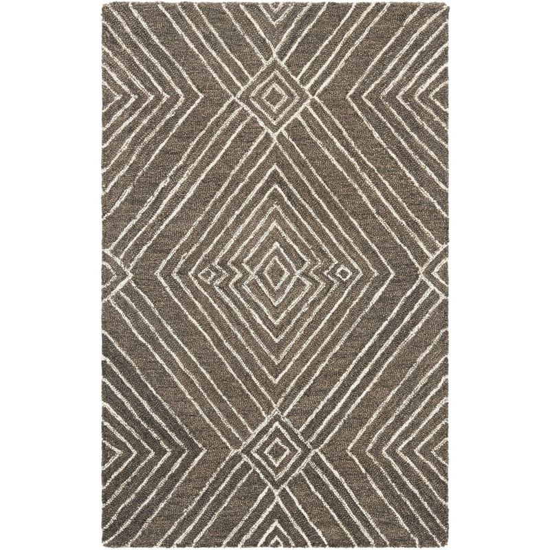 Micro-Loop MLP608 Hand Tufted Indoor Accent Rug - Dark Grey/Ivory - 2'6"x4' - Safavieh