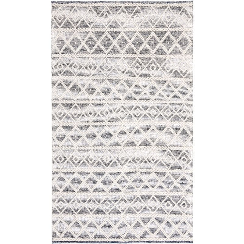 Natura NAT827 Hand Woven Area Rug - Ivory/Navy - 8'x10' - Safavieh.