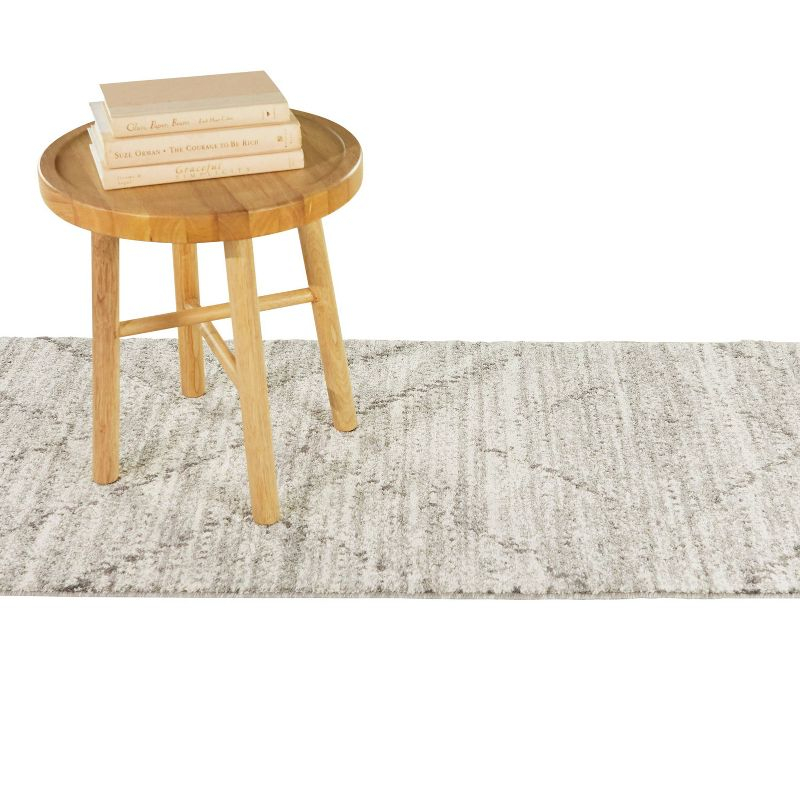 2'2"x7' Sienna Transitional Geometric Rug Gray: Runner, Machine Made, Fade & Stain-Resistant - Balta Rugs