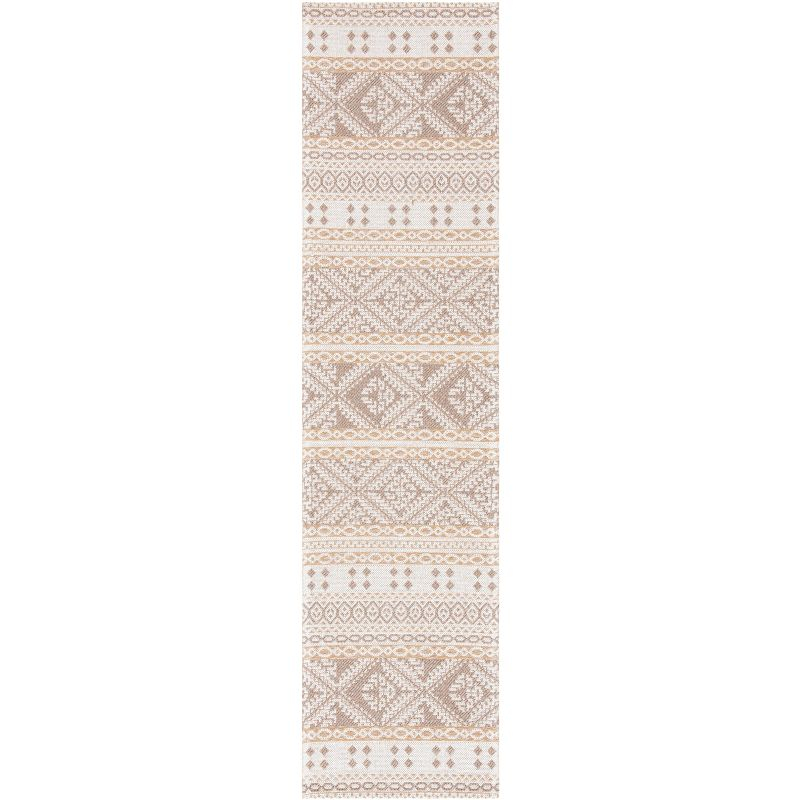 Augustine AGT445 Machine Made Indoor Runner - Taupe/Cream - 2'x8' - Safavieh