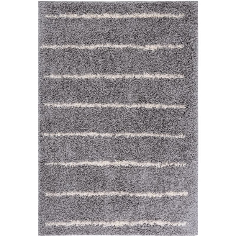 Venus Shag VNS604 Power Loomed Accent Rug - Grey/Ivory - 2'7"x5' - Safavieh.