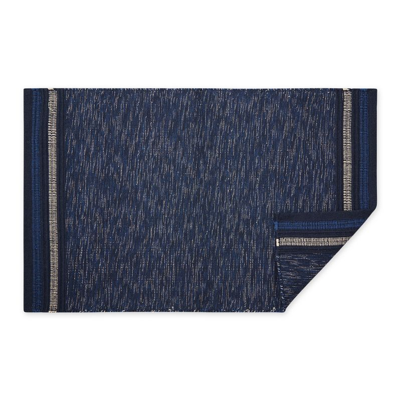Design Imports Modern Edge Stripe - Nautical Blue - 2 X 3 Ft