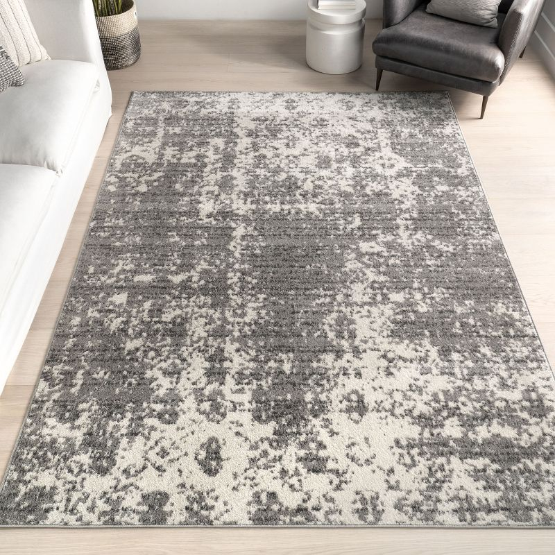Nuloom Deedra Abstract 7x9 Indoor Area Rug for Living Room Bedroom Dining Room Kitchen, Grey/Ivory